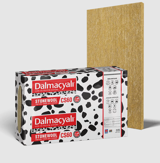 Stonewool CS60 Taşyünü Teras Çatı Levhası